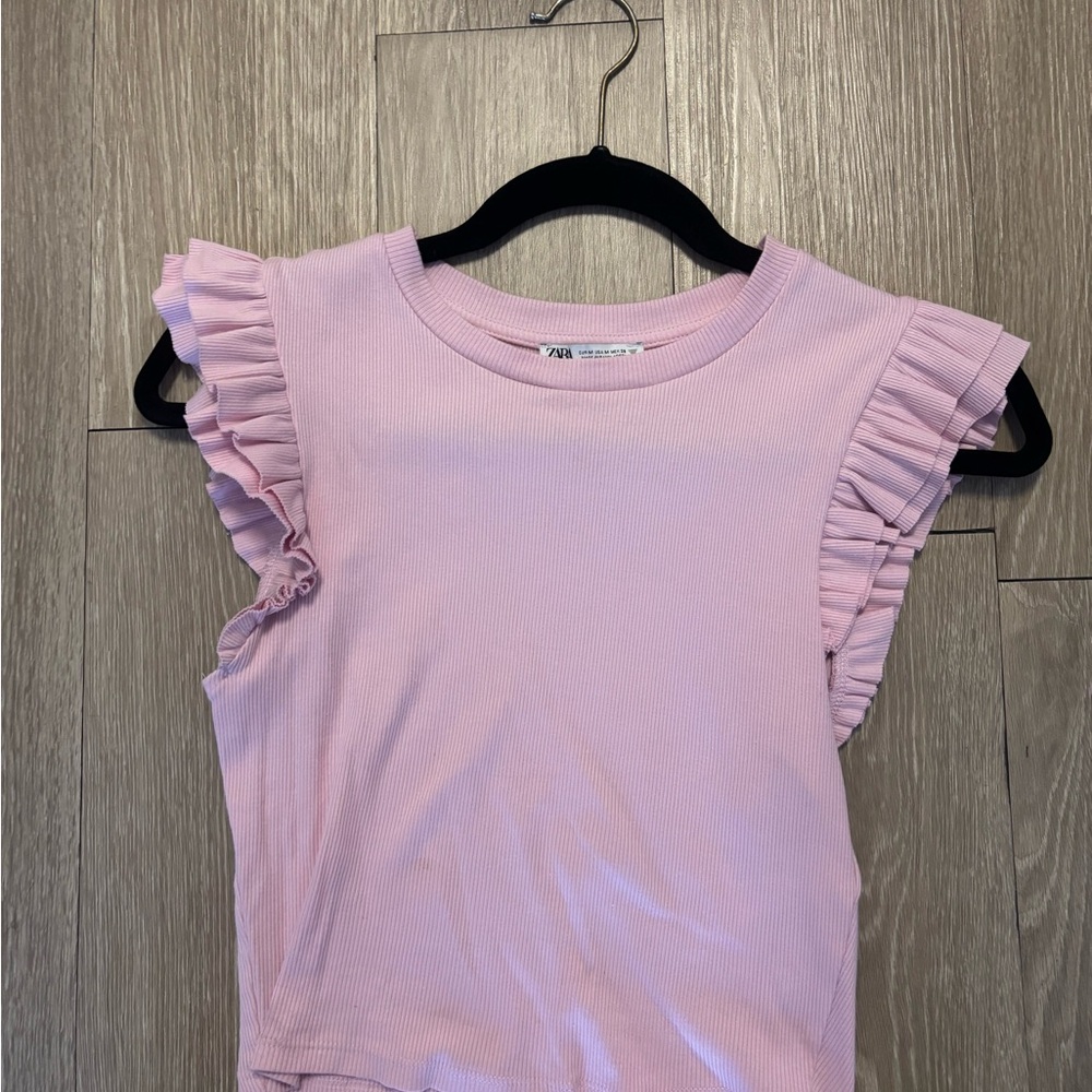 Pink Ruffled Top